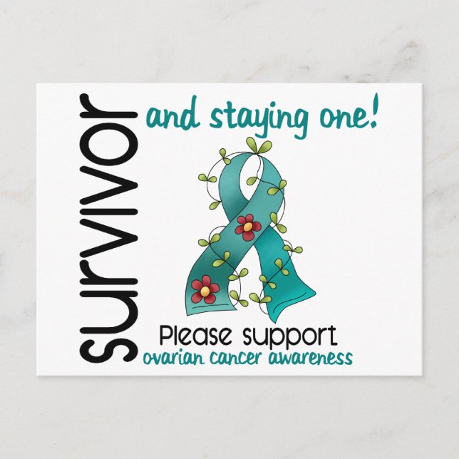 Survivor 9 Ovarian Cancer Postcard (Front)