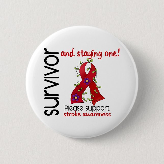 Survivor 9 Stroke 6 Cm Round Badge (Front)