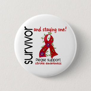 Survivor 9 Stroke 6 Cm Round Badge
