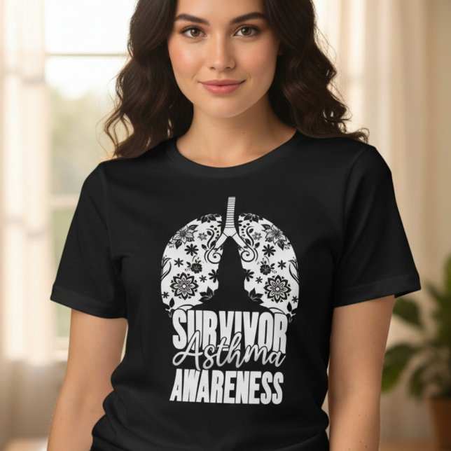 Survivor Asthma Awareness Tri-Blend Shirt (Creator Uploaded)