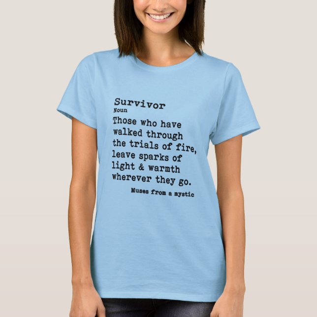 Survivor: Basic Light Coloured Crew Neck T-Shirt (Front)