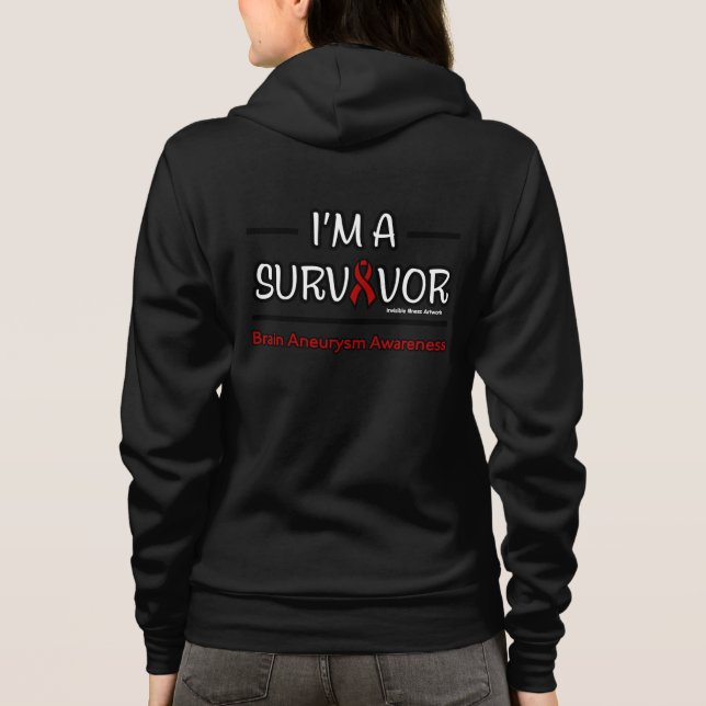 Survivor...Brain Aneurysm Hoodie (Back)