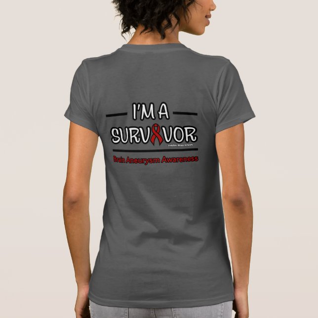 Survivor...Brain Aneurysm T-Shirt (Back)