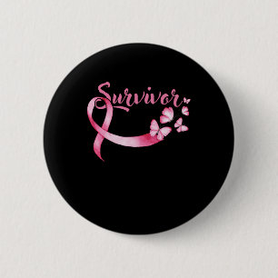 Survivor Breast Cancer Breast Cancer Awareness Gif 6 Cm Round Badge