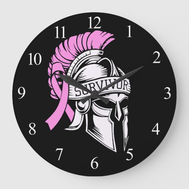 Survivor Breast Cancer  Large Clock (Front)