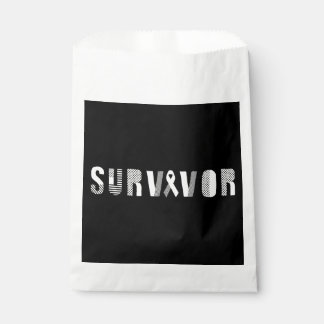 Survivor Cancer Ribbon Inspirational Motivational Favour Bags