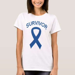 Survivor Colon Cancer Blue Ribbon t-shirt
