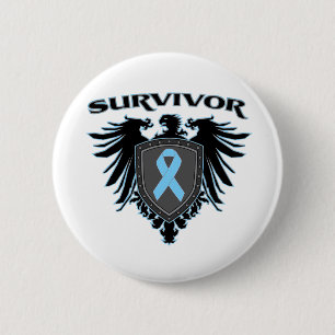 Survivor Crest For Prostate Cancer Survivors 6 Cm Round Badge