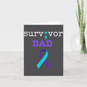 Survivor Dad - Semicolon Gift Suicide Prevention A Card