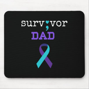 Survivor Dad - Semicolon Gift Suicide Prevention A Mouse Mat