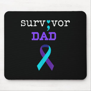 Survivor Dad - Semicolon Gift Suicide Prevention A Mouse Mat