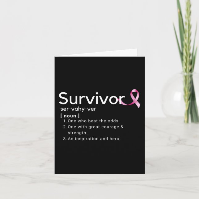 Survivor Definition  For Breast Cancer Survivors  Card (Front)
