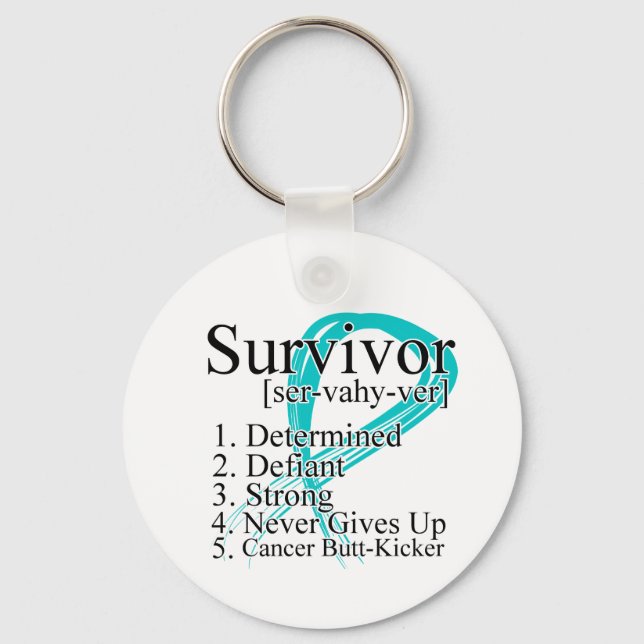 Survivor Definition - Gynaecologic Cancer Key Ring (Front)