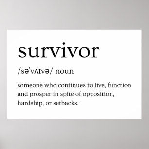 Survivor Dictionary Definition Poster