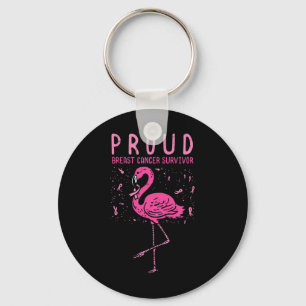 Survivor Flamingo Pink Breast Cancer Awareness Gif Key Ring