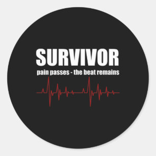 Survivor - Heart Disease Awarness Gift Classic Round Sticker