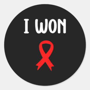 Survivor Heart Disease Warrior I Won Heart Disease Classic Round Sticker