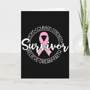 Survivor Hope Courage Strength Believe Dream Faith Card