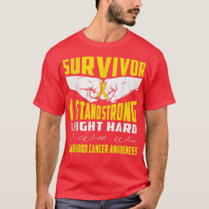 SURVIVOR I STAND STRONG CHILDHOOD CANCER Awareness T-Shirt