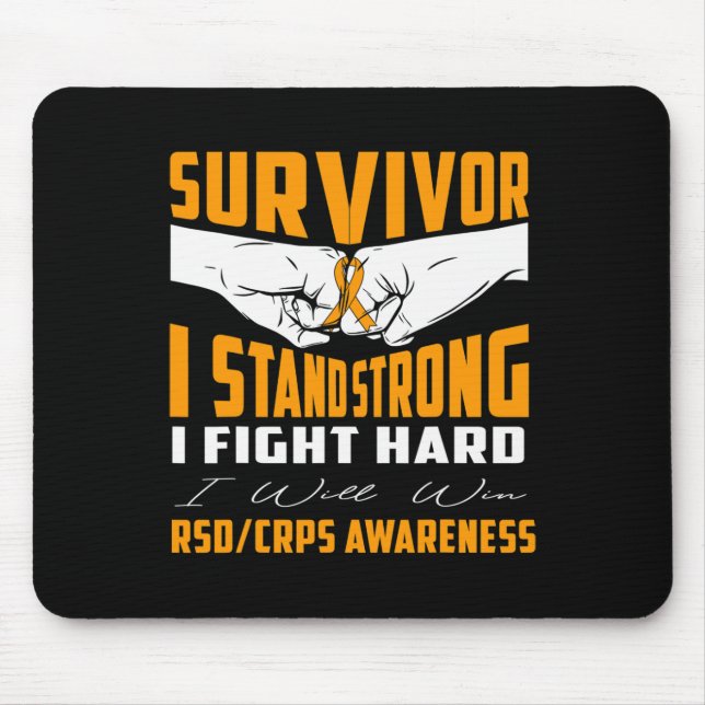 SURVIVOR I STAND STRONG RSD CRPS Awareness  Mouse Mat (Front)