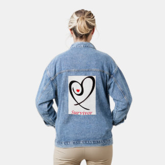SURVIVOR jacket.  Greatest BC/Cancer logo ever! Denim Jacket