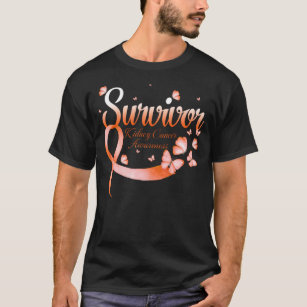 Survivor Kidney Cancer Awareness Butterfly T-Shirt