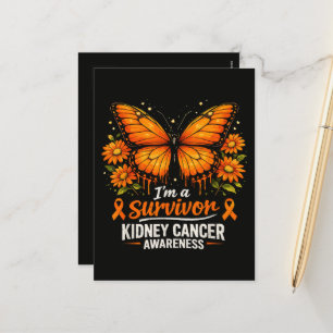 Survivor Kidney Cancer Awareness Holiday Postcard