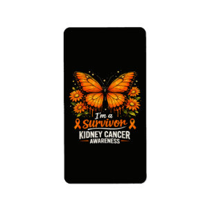 Survivor Kidney Cancer Awareness Label