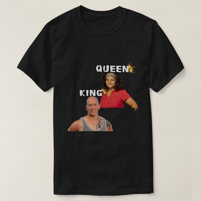 Survivor King Tony and Queen Sandra  T-Shirt (Design Front)