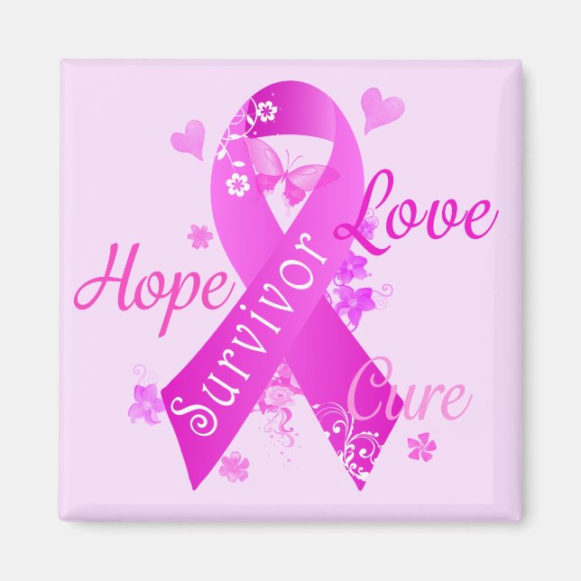 Survivor Love Hope Cure Magnet (Front)