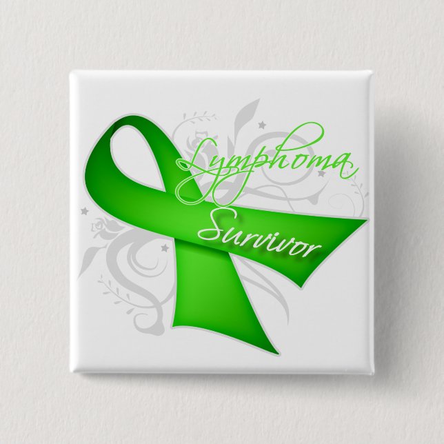 Survivor - Lymphoma 15 Cm Square Badge (Front)