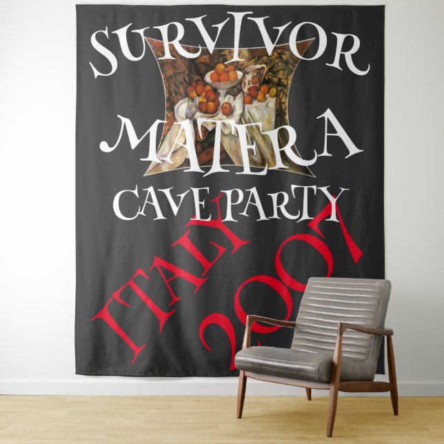 SURVIVOR MATERA CAVE PARTY WINE MIXER TAPESTRY (In Situ)
