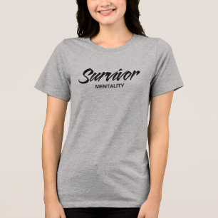 Survivor Mentality Cancer Care Package Gift Tri-Blend Shirt