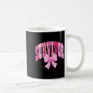 Survivor Nk Ribbon Coquette Bow Breast Cancer Awar Coffee Mug