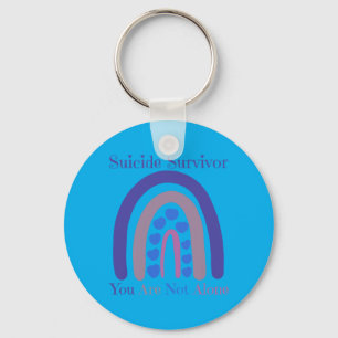 Survivor Not Alone Love Prevention Rainbow - Copy Key Ring