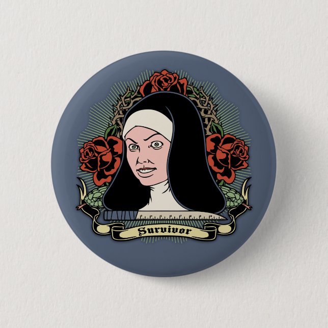 Survivor Nun 6 Cm Round Badge (Front)
