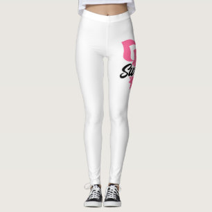 Survivor Pink Ribbon Breast Cancer Awareness Leggings