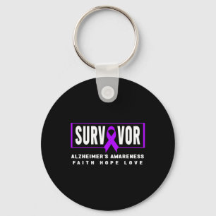 Survivor - Purple Heimer’s Awareness Key Ring