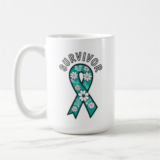 Survivor SA Teal Awareness Ribbon Coffee Mug