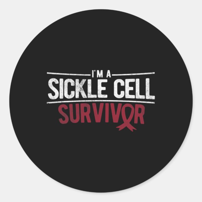Survivor Sickle Cell  Classic Round Sticker (Front)