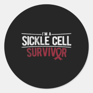Survivor Sickle Cell Classic Round Sticker