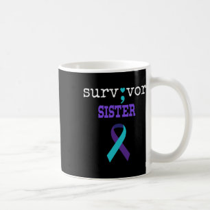 Survivor Sister Semicolon Gift Suicide Prevention Coffee Mug