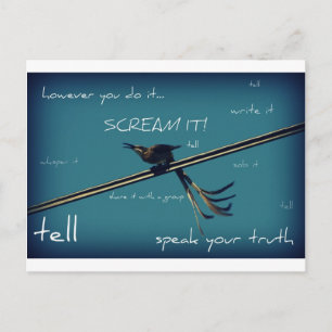 Survivor, Speak Your Truth, Bird on Wire Postcard