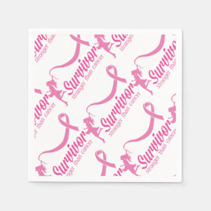Survivor Stronger Than Cancer Napkin
