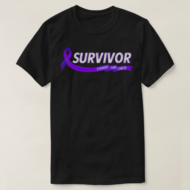 Survivor stronger than cancer pancreatic cancer aw T-Shirt (Design Front)