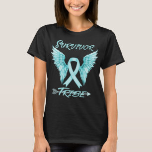 survivor tribe ovarian cancer awareness gift T-Shirt