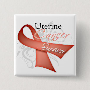 Survivor - Uterine Cancer 15 Cm Square Badge