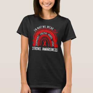 Survivor Warrior Rainbow In May We Wear Red Stroke T-Shirt