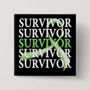 Survivor Whimsical Collage Lymphoma 15 Cm Square Badge