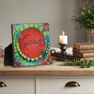 Survivor Whimsical Colourful Cheerful Inspirivity Plaque